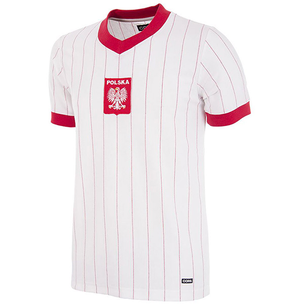 Poland prima divisa casalinga da uomo prima maglia da calcio magliette sportive maglia da calcio 1982